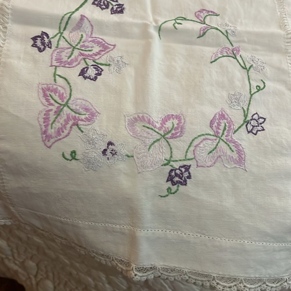 Floral Embroidered Table Runner - Picture 6 of 7